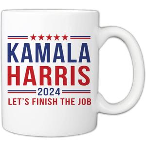 Kamala Harris 2024 11oz Ceramic Coffee Mug First Female Madam President Cup Woman Equal Rights Gifts for Democrats