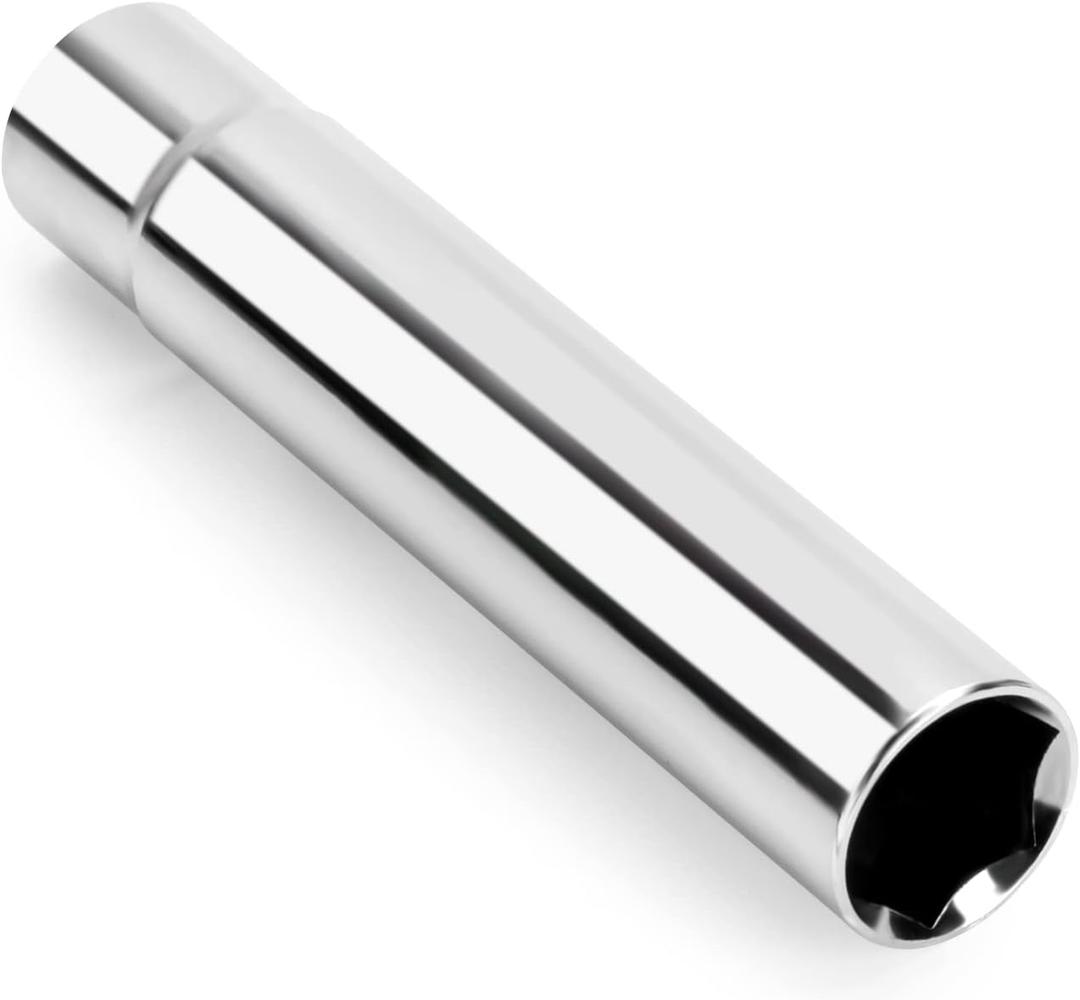 SUCOSO Spike Lug Nuts Socket Key, Stripped Lugnut Remover, 19mm Hex Universal Drive Spike Lugnuts Socket Tool with 5" Tall, Compatible with 14x1.5,14x2.0,9/16-18,1/2-20,12x1.5,12x1.25 Spiked Lug Nut