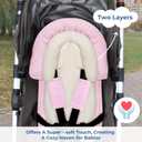 COOLBEBE New Babybody Support & Strap Covers Set for Newborn Infant Toddler- Extra Soft Stroller Cushion Pads Car Seat Insert, Perfect for Carseats, Strollers, Swings, Pink