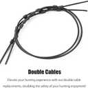 skiguard Treestands Pair of Replacement Cables for Climbing Treestands, Replacement Tree Stand Cables, Durable Steal 65" Treestand Replacement Cables, Hunting Tree Stand Accessories, Black