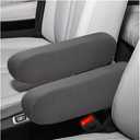 KVAEY 2 PCS Car Front Seat Armrest Covers, Elastic Fabric Stretch Car Seat Armrest Protectors, Soft Front Seat Armrest Cover Replacement, Universal Vehicle Accessories for Cars (Gray)