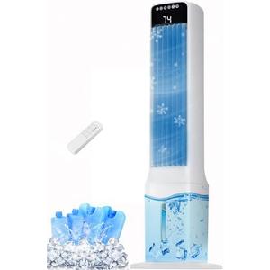 Uthfy Windowless Portable Air Conditioner, 41" Evaporative Air Cooler, Cooling Fans That Blow Cold Air, Remote, 24H Timer, 4 Ice Packs, Dual Water Tank, Tower Swamp Cooler Fan for Bedroom