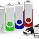 KEXIN 8GB Flash Drive 5 Pack Thumb Drive USB Flash Drive Jump Drive USB 2.0, 5 Colors (Black, Blue, Green, White, Red)