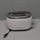 MELLERHOME Retro Toaster 2 Slice, 7 Browning Levels, 3 Functions (Reheat, Defrost, Cancel), Removable Crumb Tray, Under Base Cord Storage, White Toaster Kitchen Appliances