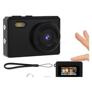 Mini Keychain Camera-1080P Mini Retro Digital Camera with 0.96" Screen 16GB Card,Portable Video Recorder with Filters for Kids, Teens, Beginners. (Black