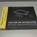 Acacia Wood Couch Arm Tray,Folding Sofa Armrest Tray,Couch Arm Table Clip-On Couch Desk for Drinks, Snacks,Phone,Remote Control