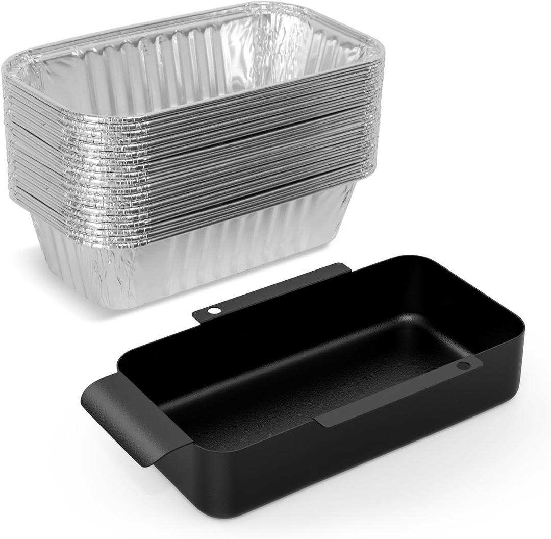 9328812P06 Drip Tray Liners & G416-0015-W1 G325-5703-W1 Grease Pan for CharBroil Grill Replacement, Grease Catcher with 20 Pack Foil Grease Tray for CharBroil Performance 463365021 463448021