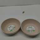 Loving Pets - Dolce Bamboo - Eco-Friendly Pet Bowls & Dishes for Dog, Cats, Puppy Food and Water Bowl -Sustainable and Dishwasher Safe, Made with Real Bamboo (Small, Oat-Beige) 2 PC