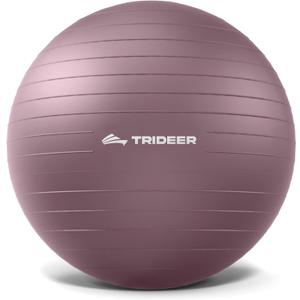 Trideer Exercise Ball, Stability Yoga Ball for Physical Therapy, Active Sitting, Pregnancy & Birth Labor Prep, Core Strength, Balance Training, Posture Improvement and Daily Stretching, Rosy Morning Glow L(23-26ines/58-65cm)