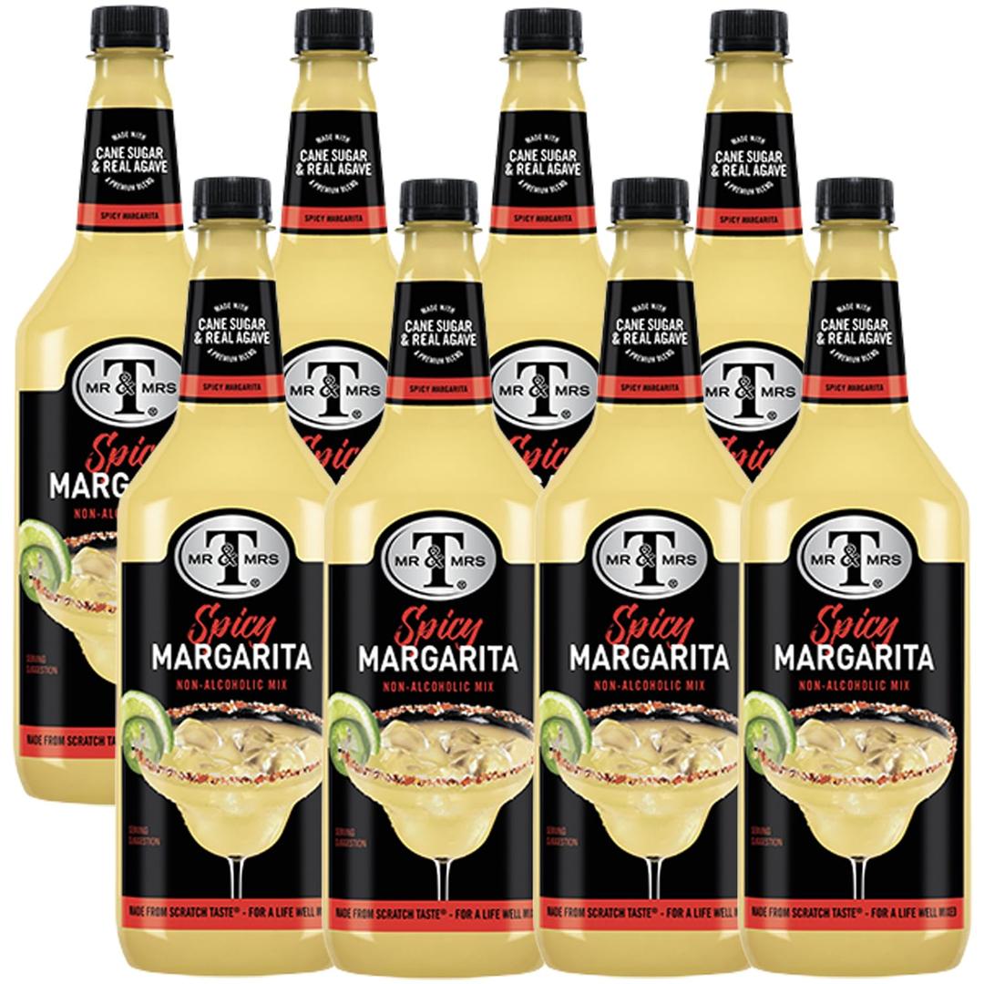 Mr & Mrs T Spicy Margarita Mix, 1L Bottle, Premium Cocktail Mixer for Margarita Mixes, Ready to Use, Best Before Jan/14/25