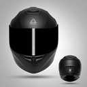 TRIANGLE Motorcycle Helmets Full Face Motorcycle Helmet for Men & Women with Tinted and Clear Visor Meet Dot Approved (Medium, Matte Black)