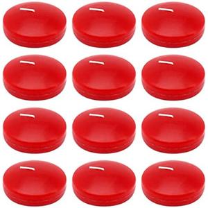 10 Hour Red Burgundy Floating Candles Large 3 Inch Unscented Dripless Pool Water Wax Candles for Vases, Centerpieces at Wedding, Party, Holiday, Set of 11