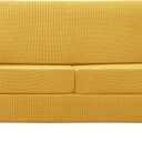 Stretch Sofa Slipcover, Soft Jacquard Sofa Covers for 2 Cushion Couch Washable Furniture Protector for Pets & Kids (Yellow, M)