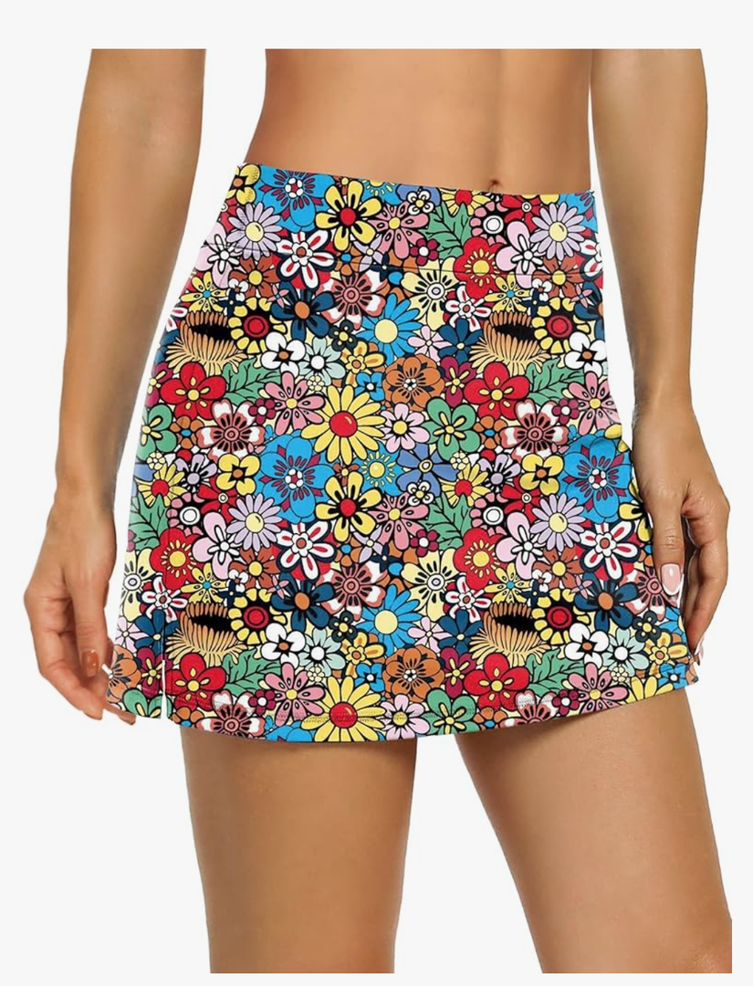 LouKeith Tennis Skirts for Women Golf Athletic Activewear Skorts Mini Summer Workout Running Shorts with Pockets, size -S