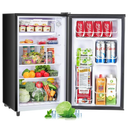 Mini Fridge for Bedroom 3.2 Cu.Ft Small Refrigerator with Freezer for Dorm Office, Compact Single Door Adjustable Thermostat Low Noise,Black