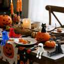 Halloween Ghost Figurines Set of 4  Poseable Mini Decorations for Desk, Shelf, Room, Office, Cute Spooky Collectibles