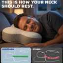 Cervical Neck Pillow - Memory Foam Pillow, Ergonomic Contour Pillow for Back and Side Sleepers, Breathable Slow-Rebound Foam, Cloud-Like Comfort (1, White)