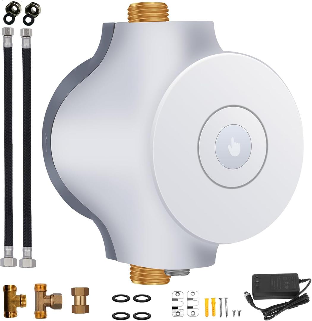 HBS24-12Z Faucet Control Smart Instant Hot Water Recirculating Pump System for Tanked, Tankless Water Heaters Super Energy Saving
