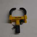 Tevlaphee Universal Wheel Lock Heavy Duty Security Trailer Wheel Lock Anti Theft Wheel Locks for Cars SUV Camper Motorcycle Trailer Great Deterrent Bright Color with 3 Keys (Red-Yellow)