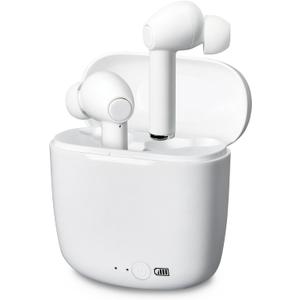 iLive Truly Wire-Free Bluetooth Earbuds, Sweatproof Design, Charging Case, Includes 3 Set of Ear Tips, White (IAEBT300W)