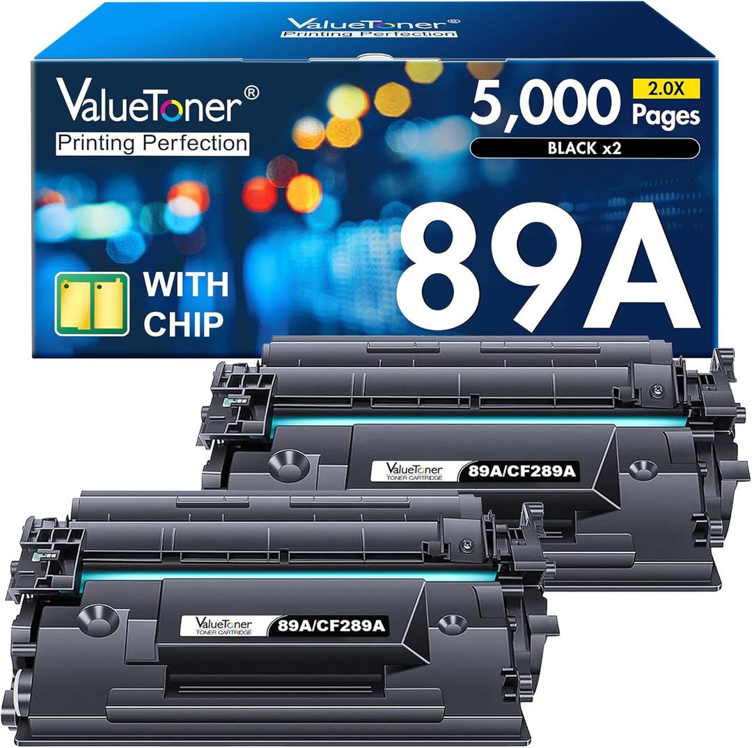 Valuetoner 89A Toner Cartridge Black Compatible Replacement for HP 89A CF289A 89X CF289X for HP LaserJet M507 M507dn M507n M507X M507dng M528 M528dn M528f M528Z M528C Series Printer (2-Pack)