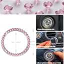 Key Fob Cover with Bling Cute Cat Clip Keychain& Push to Start Button Ring, Car Key Shell Compatible with Hyundai Elantra Ioniq Sonata Tucson Elantra GT Smart Key for Women, Pink-4 Buttons