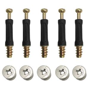 Wolfride 50 Sets Cam Lock Nuts and Cam Screws Furniture Connecting Cam Fitting with Dowel