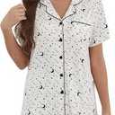 HNG Pajama Sets for Women 2 Piece PJ Sets Short Sleeve Lounge Set Fashion Sleepwear XS-3XL
Large