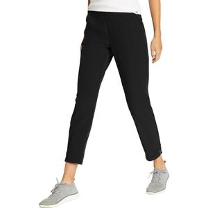 Eddie Bauer Travel Pants Women - Lightweight Elastic Waistband Ankle Pants (Black, XXL)