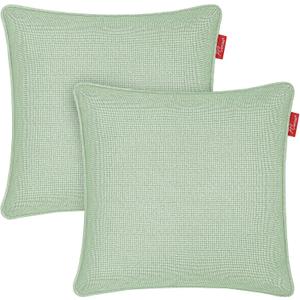 Pack of 2 Outdoor Throw Pillows,18x18 Inch All-Weather Water-Resistant Patio Pillows with Inserts,Decorative Pillows for Patio Furniture,Couch,Sofa,Poolside,Light Green