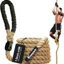 Climbing Rope 1.5 Inch Diameter 10FT 15FT 20FT 25FT 30FT 35FT Gym Climbing Rope for Fitness & Strength Training, Workout Exercises Climbing Rope for Adults Kids Outdoor or Home Indoor