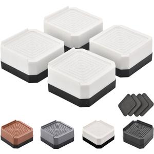 EclatBain Bed Risers Furniture Risers Heavy-Duty Rectangular Adjustable Block Lift to 3 inches and 4.3 inches Desk, Sofa, Chair Legs, Refrigerator, Washing Machine Support up to 4000 pounds
