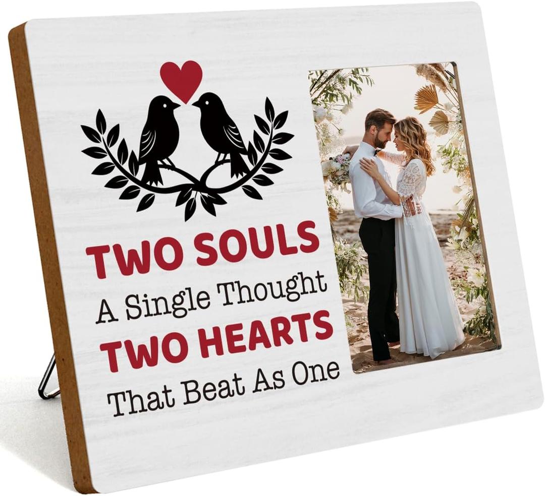 Wedding Gifts for Newlyweds Couple Women Men Picture Frame Engagement Bridal Shower Gifts for Bride and Groom Anniversary Valentines Day Gift Photo Frame for Home Office Decor, 10x8 inches