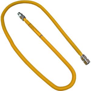LASCO 10-1259 Flexible Coated Stainless Steel Gas Range Supply Line, 72-Inch, 5/8 Inch ID with 3/4 Inch Pipe Thread Fittings, Yellow