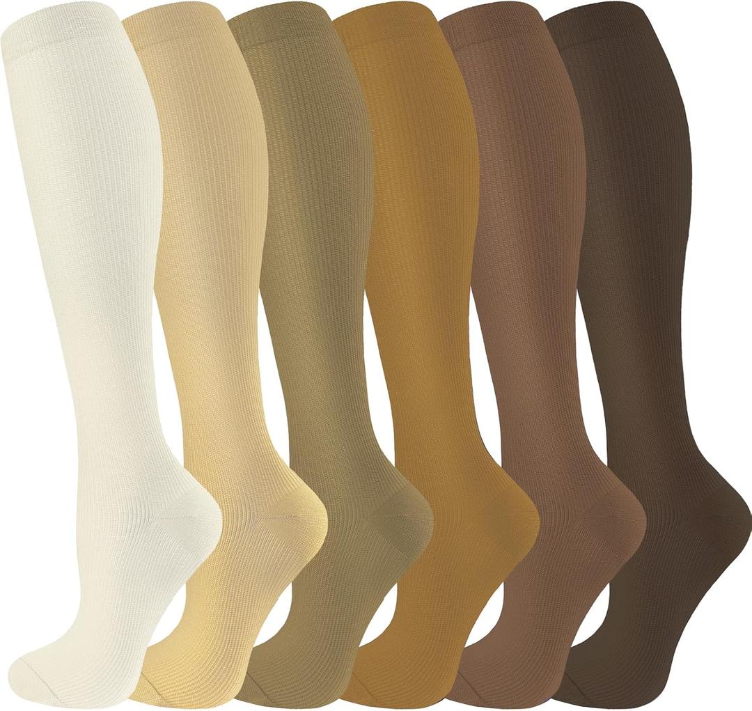 bropite Compression Socks for Women & Men Circulation-Support Knee High Socks 20-30 mmhg-Best for Running,Medical,Nurse,Travel, Size: L/XL