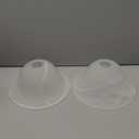 Huquary Lamp Glass Shades for Floor Lamp Elegant Cover Light Fixture Shade Light Fixture Replacement, Set Of 2 (9.5 x 4.2 x 1.63 Inch,Stylish White)