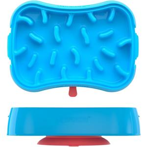 Marley Slowappy Slow Feeder - BPA-Free, Silicone Dog Feeding Bowl for Fast Eaters - Wet & Dry Food Suitable (Blue - Bowl Only)