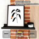 Black Floating Shelves for Wall Decor, Wall Mounted Wood Storage Shelf for Bedroom, Living Room, Bathroom, Kitchen, Nursery, Display Picture Ledge Shelf with Lip Set of 2-14 Inches, Black