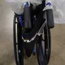 Drive Medical Blue Streak Lightweight Foldable Wheelchair - Enhanced Mobility Support - Durable Construction - Padded Comfort - Swing-Away Leg Rests - Desk Arms - Blue/Black - 20 Inch Seat