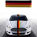 118" x6" Germany Flag Color Stripe Decal Sticker Compatible with Euro Car Audi BMW Mini Mercedes Volkswagen Porsche Volkswagen Pickup Trucks Exterior or Interior Decoration(3Mx15CM) (Red)
