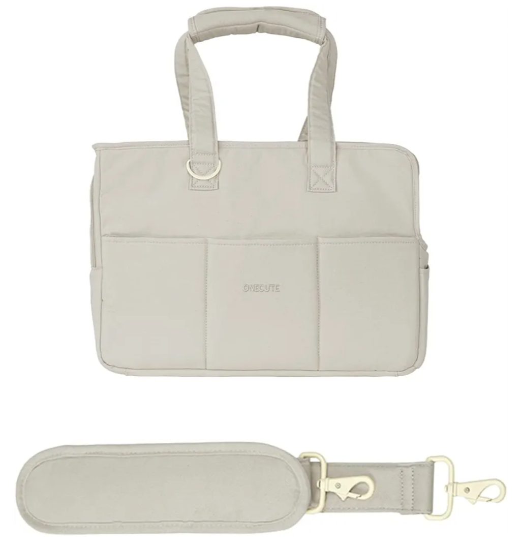 ONECUTE Dog Carrier Set for Small Dog with a Shoulder Strap,Grey Bag