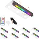CLOUDY BAY [8 Pack] Low Voltage 7 Inch Smart Hardscape Lighting,3.5W LED Paver Light,2700-6500K,1.5W RGB Color Changing,Compatible with Alexa & Google Assistant,Hub Included,Transformer Excluded