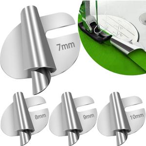 TOOVREN 4pcs Rolled Hem Presser Foot Sewing Rolled Hemmer Foot 7mm-10mm 4 Sizes Wide Hemmer Feet Set Seam Guide Universal Presser Feet Hemming for Sewing Machine Accessories and Tools
