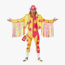 Morph Yellow Macho Man Randy Savage Costume, WWE Wrestler Outfit for Adults, Macho Man Dress-Up, Fun Party Attire, X-Large