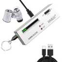 HMKIS Diamond Tester Pen, Professional Jewelry Diamond Tester with 60X Jewelry Loupe Magnifier, Diamond Selector for Novice and Expert (Non-Rechargeable)