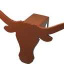 Solid Metal Customer Shaped Hitch Cover (Texas Longhorns)