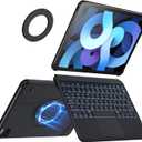 Nillkin iPad A16(11th)/10th Gen Case with Detachable Keyboard, Adhesive Cover for Air 11(M2/M3)/5/4th, Pro 11(2nd-4th), Magic Trackpad, 7-Color Backlit, Slim Magnetic Backplate with iPad Wall Mount  (Black)