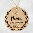 Best Nema Ornament - Best Nema Christmas Ornament -Best Nema in The History of Forever Ornament - Family Ornament - Gift for Nema - Nema Ornament Printed on Both Sides