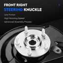 Front Right Side Steering Knuckle & Wheel Bearing Hub Assembly Compatible with Honda Accord 2003-2007 2.4L, Automatic Transmission 26 Spline Only, Replace for 698-400, LK074, Passenger Side