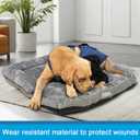 Coodeo Dog Recovery Suit, Cone Alternative - Abrasion Resistant, Waterproof & Washable 2.5mm Thick Sleeves to Prevent Licking, Biting Wounds (Blue, L)